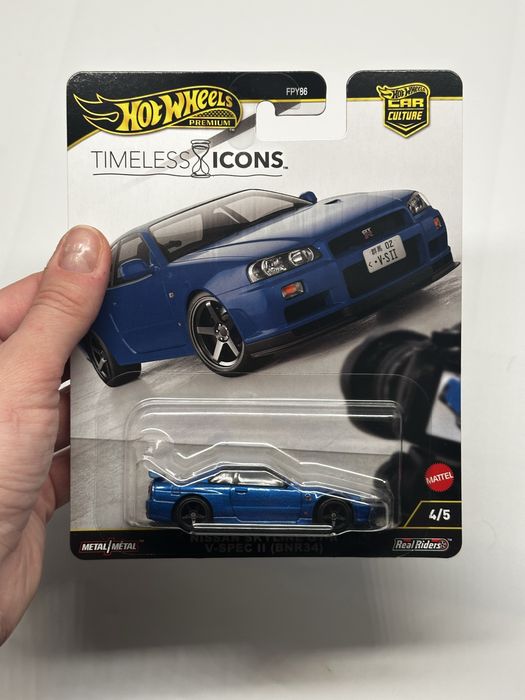 Hot Wheels Premium Nissan Skyline R34 Timeless Icons - nowy