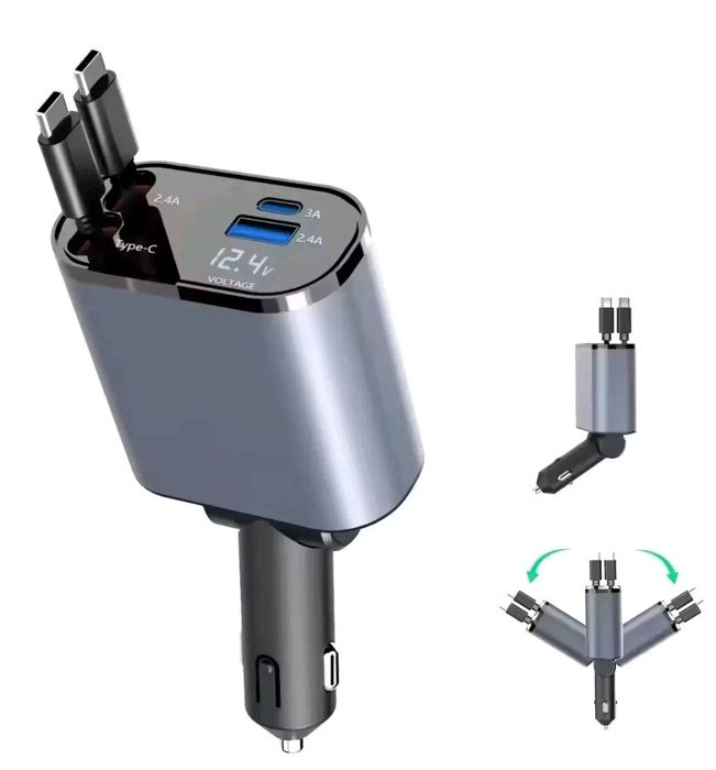 Carregador Auto USB-C 120W Fast Charge