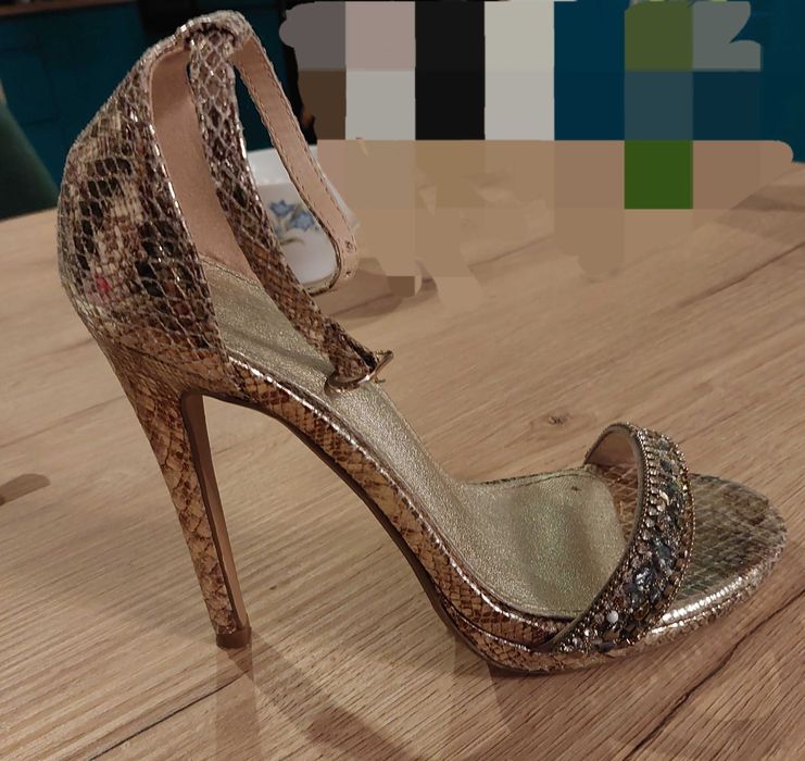 Buty ślubne/ sandały na szpilce PRIMAMODA r.37