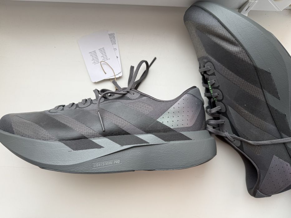 Adidas Adizero Evo SL grey lime 10us (9.5uk, 27cm стопа)