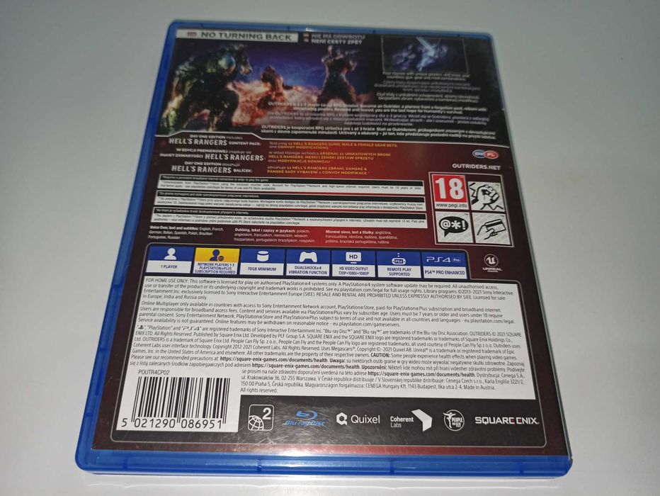 ps4 OUTRIDERS DAY ONE EDITION postacie mówią po polsku