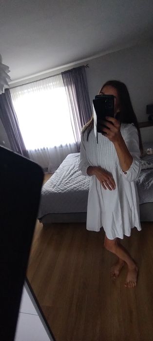 Biała sukienka baby doll mohito r xs