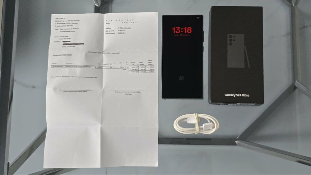 Samsung Galaxy S24 Ultra 5G Dual Sim 12/512GB czarny STAN BDB gwar.