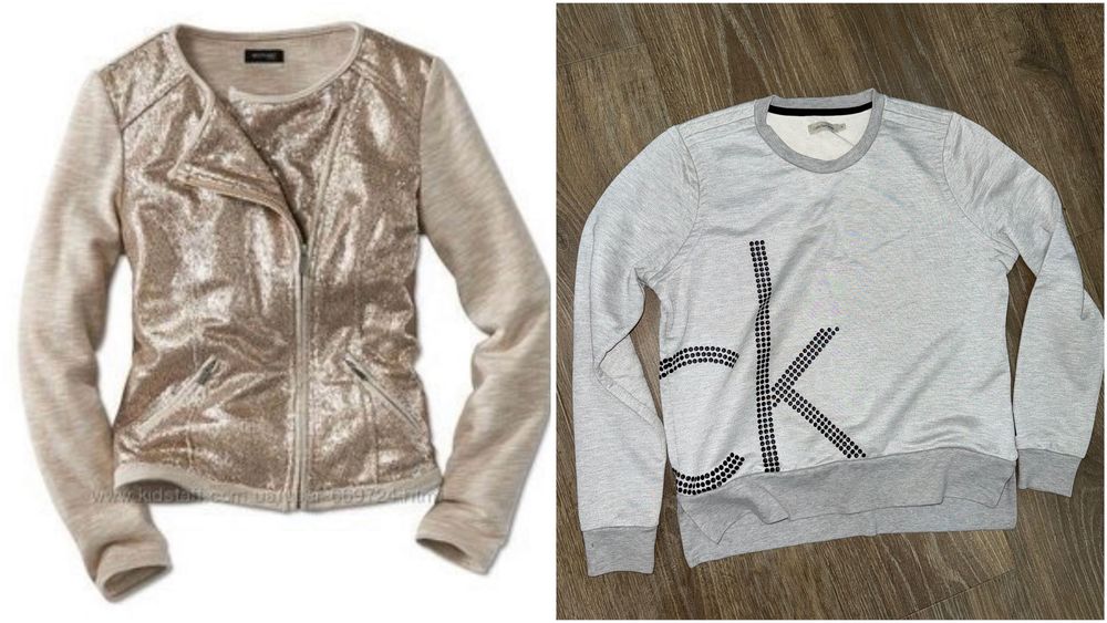 Жакет кофта пиджак пайетки свитшот двухнитка S-M