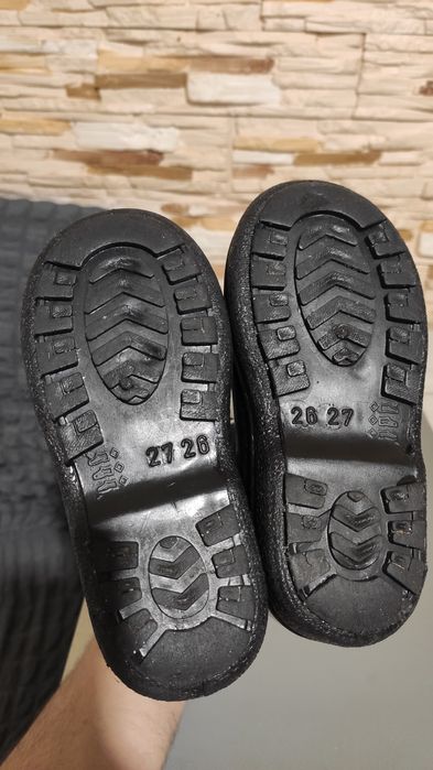 Детские резиновые сапоги 26-27 с утеплителем