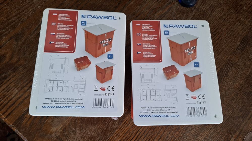 Puszki do instalacji odgromowej 2 szt