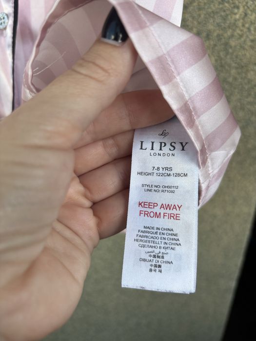 Шовкова атласна піжама Lipsy London 7/8 років