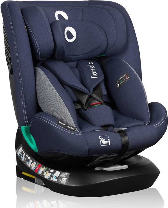 Fotelik Samochodowy Lionelo Bastiaan i-Size Navy Blue 0-36 kg Isofix