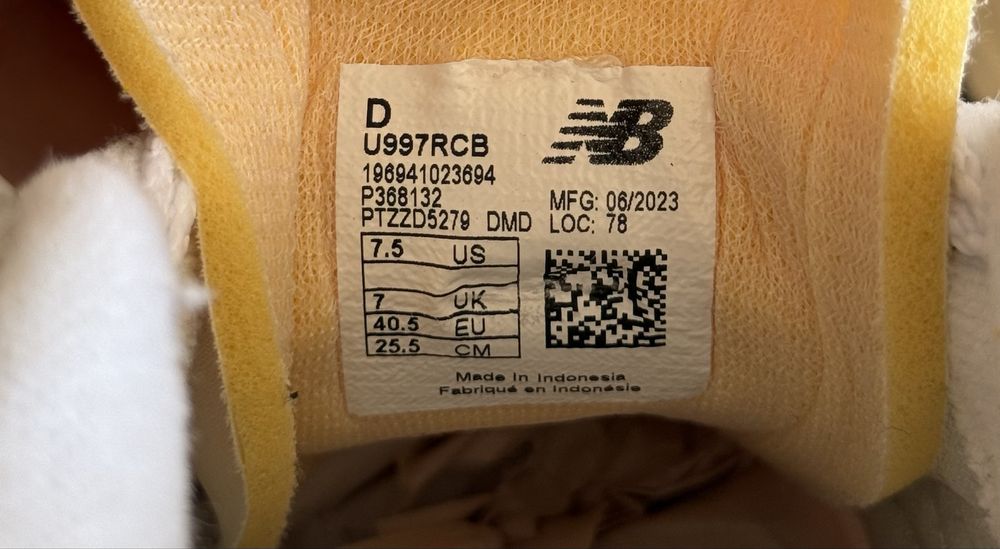 Кросівки кроссовки New Balance U997RCB 40,5p