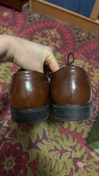 Чоловічі туфлі шкіряні Clarks 45 46 коричневі