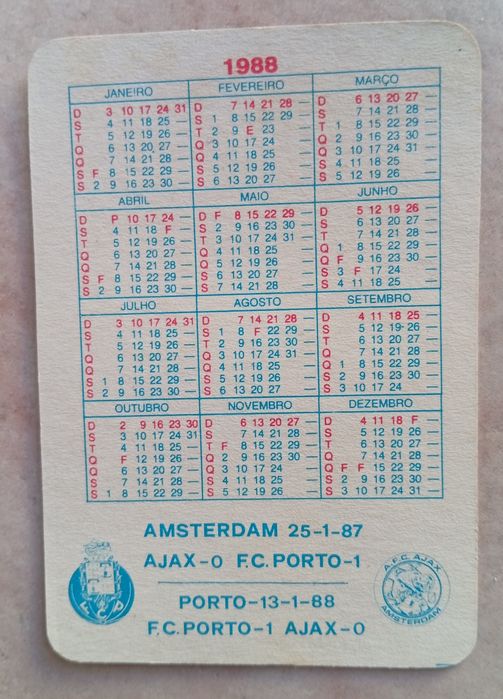 Coleções completas de calendários do Porto