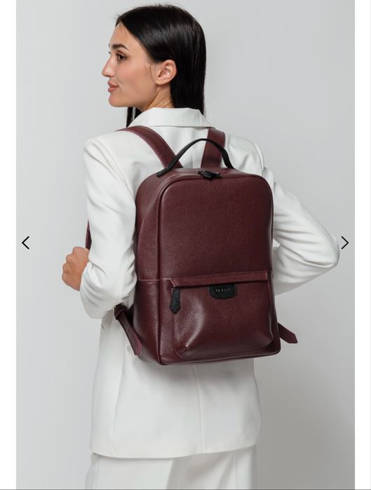 Шкіряний коричневий рюкзак