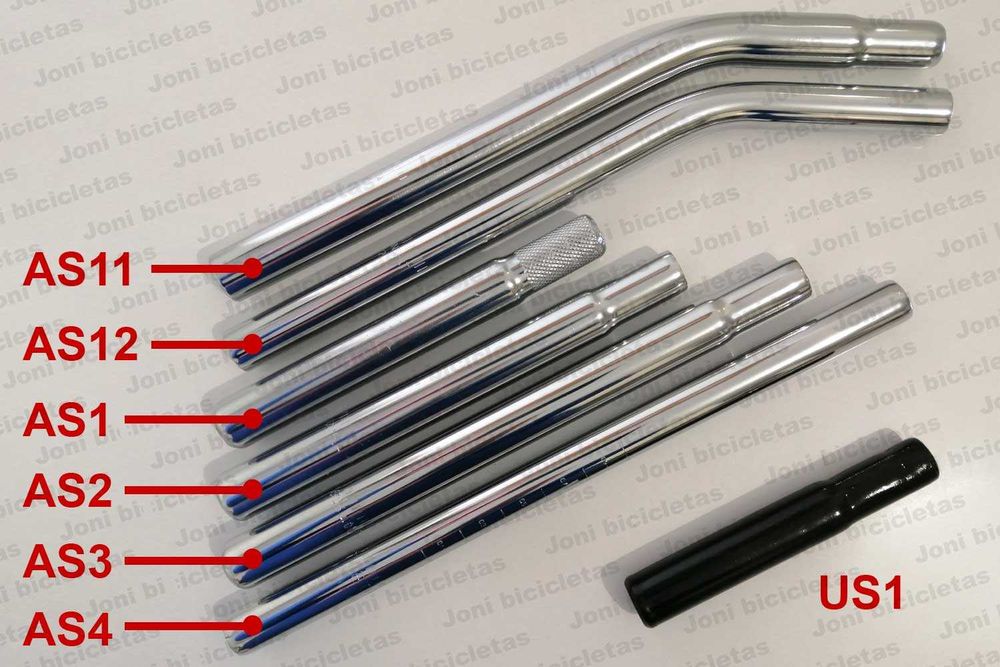 Espigão de selim de bicicleta e acessórios