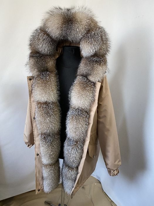 Женская зимняя парка куртка с натуральным мехом блюфрост, 42-60 размер