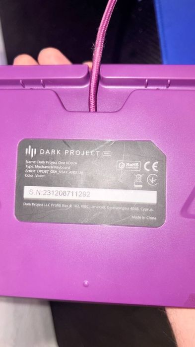 Клавиатура Dark Project , в идеальном состоянии