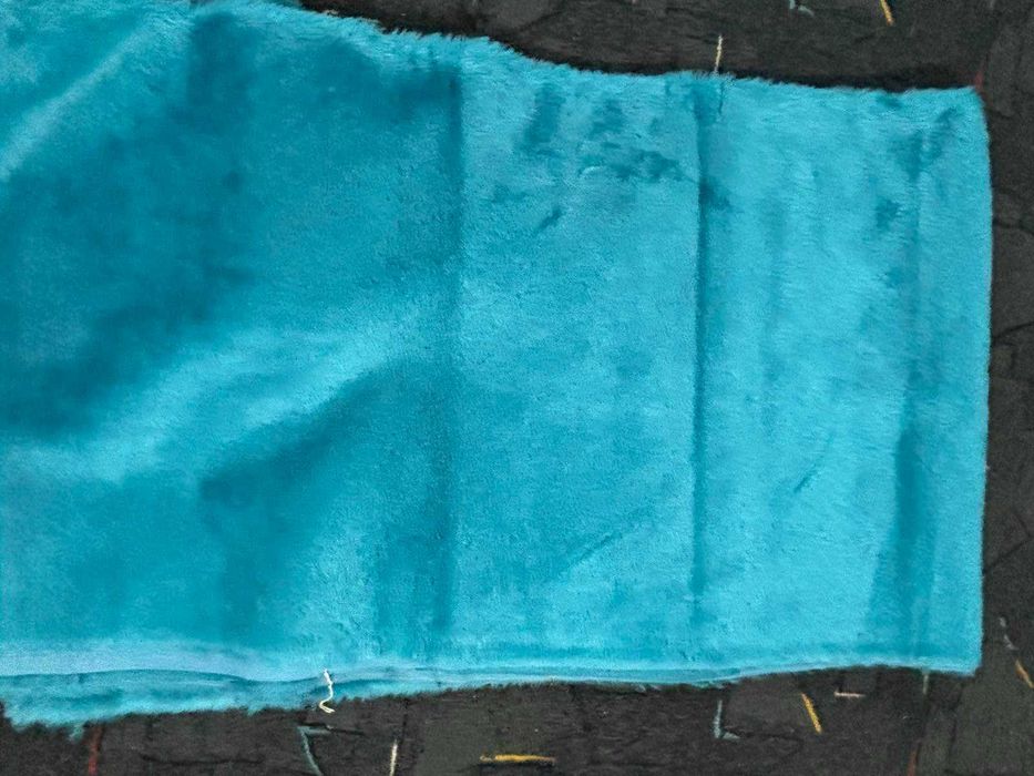 плед травка голубий