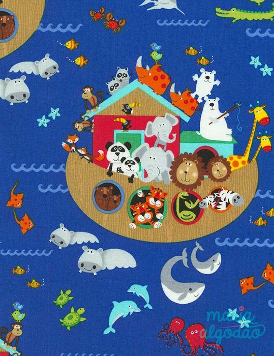 Oportunidade: Tecido 100% algodão a 6€/m - Noah’s Ark