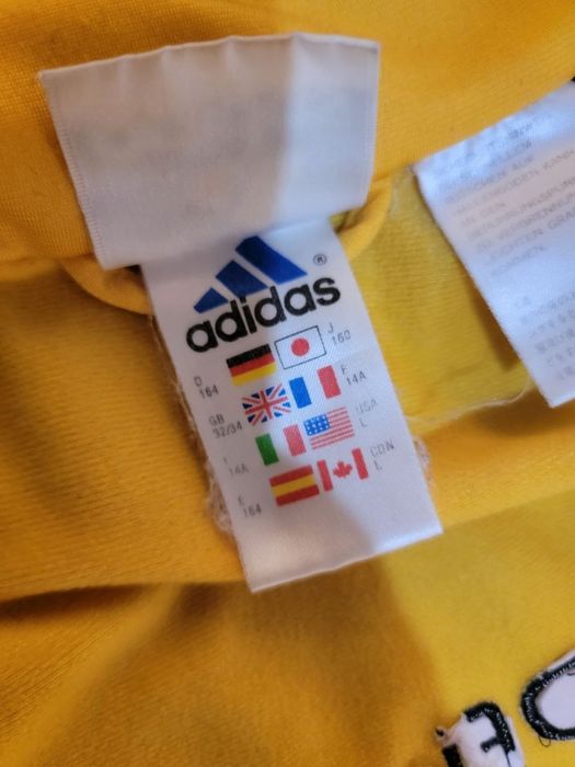 Вінтажна жовто-чорна олімпійка / мастерка Adidas