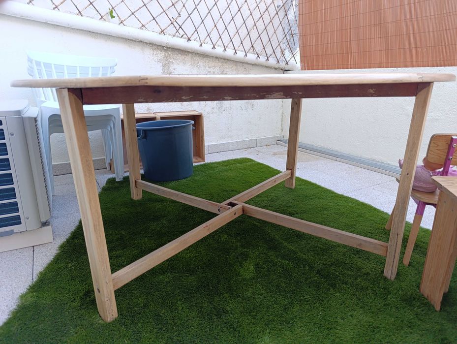 Mesa de jardim em madeira 160 diâmetro