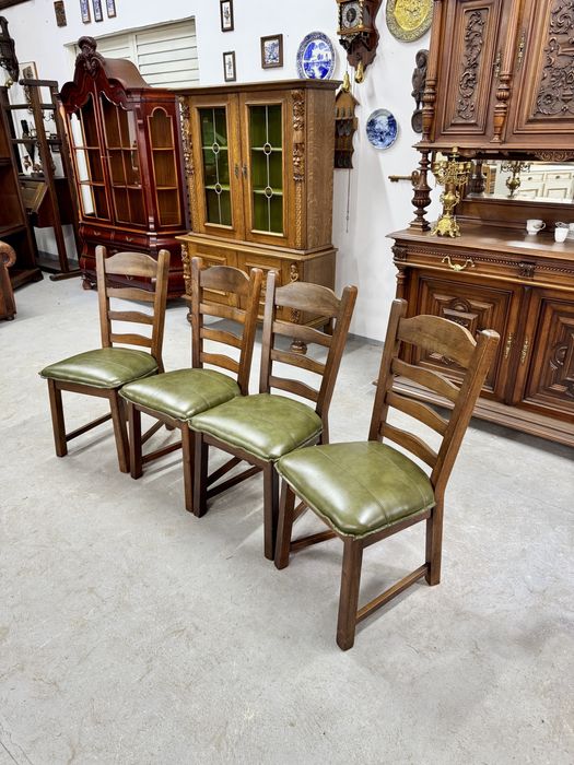 Дубові обідні стільці комплект дубовые стулья Мебель из Голландии
