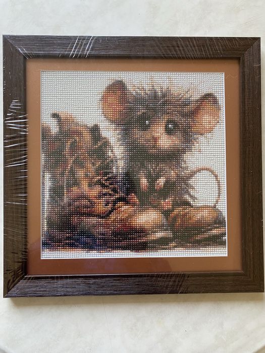 Готова Картина алмазна мозаіка Мишеня в чоботі