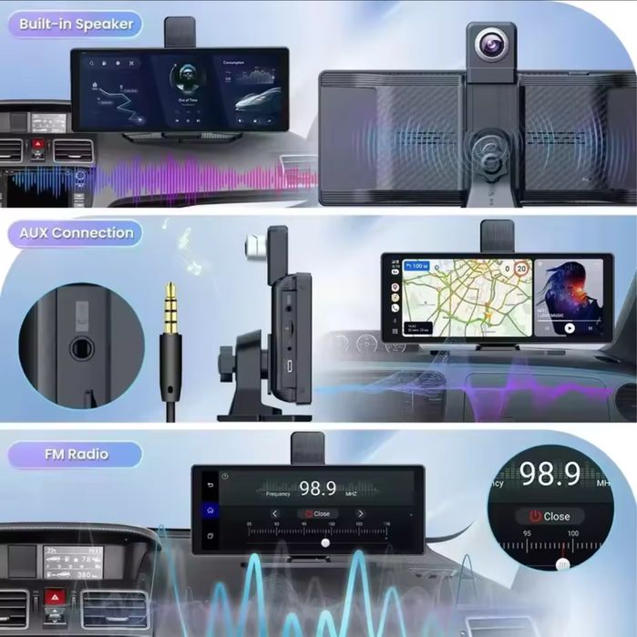 Samochodowy ekran multimedialny 10,26” z AndroidAuto/CarPlay