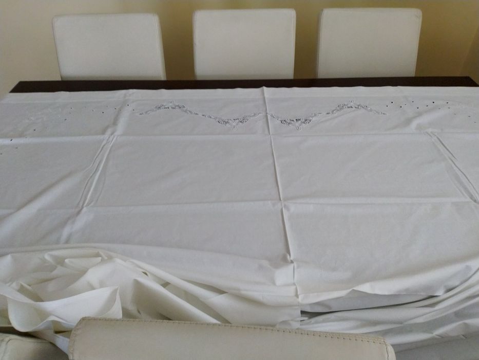 Lençol de casal e duas almofadas de algodão antigo, novo,