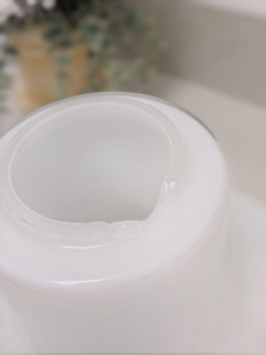 Старинный винтажный стеклянный плафон для настольной лампы