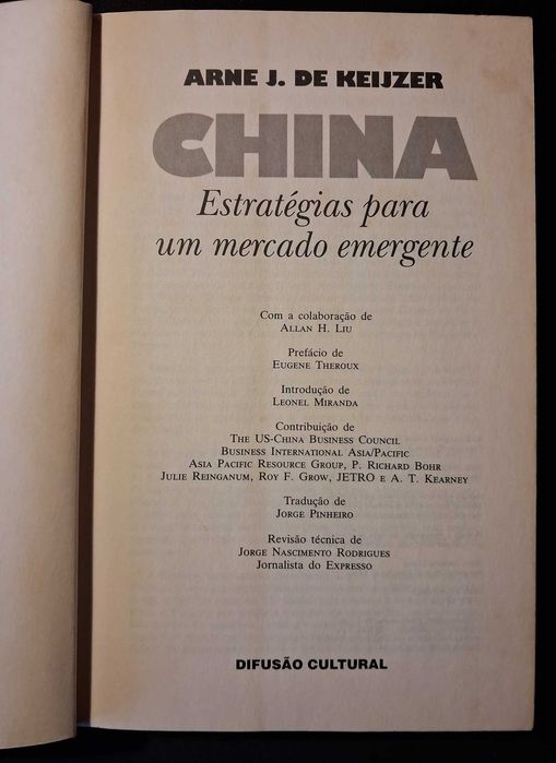 Livro: "China, Estratégias Para Um Mercado Emergente" de Arne J. de Keijzer