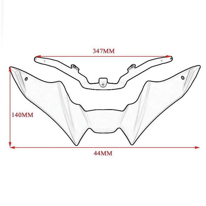 Spoiler Aerodinâmico Frontal Yamaha MT-09 / MT-09 SP de 2021 a 2023