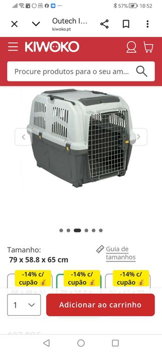 Transportdora que serve de casota para cão ou qualquer animal.
