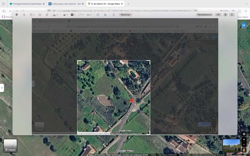 Aluguer - Mensal -= 550 Euro ou  Anual -= 6000 Euro um espaço Para Caravana - Tem Caixa de Correio - 4 lugares disponiveis.