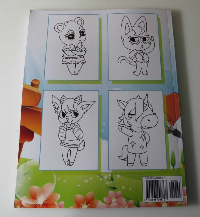 Livro de pintar Animal Crossing New horizons Novo