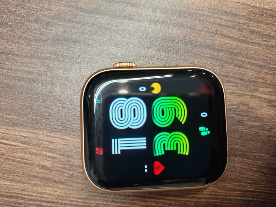 Lige Złoty gumowy beżowy pasek Bluetooth smartwatch zegarek