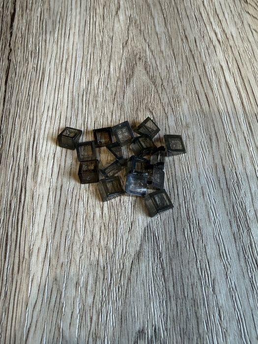 Lego 54200 daszek 1x1 ciemnoszary trans 16 sztuk