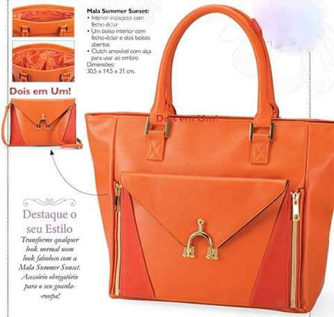 Mala Laranja (dá para usar de 3 formas diferentes) Oriflame NOVA