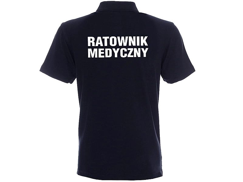 Koszulka Polo męska RATOWNIK MEDYCZNY granatowa (M)