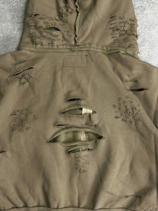 Худі zip худи зіпка коричнева зипка кофта distressed archive y2k