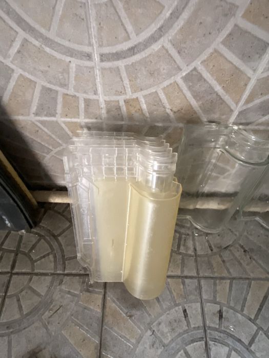 Telhas de vidro e de plastico