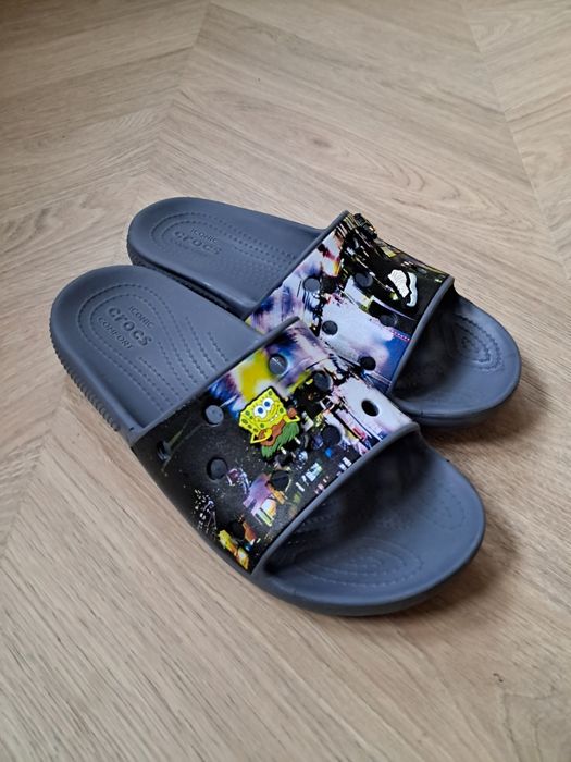 Klapki crocs 39/40 meta scape z przypinkami basenowe letnie
