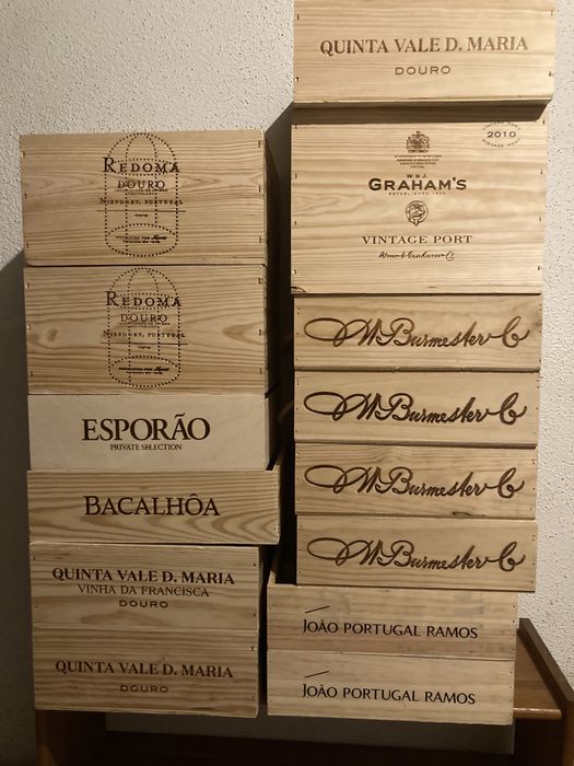 Caixas de vinho e tampos decorativos