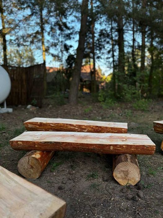 Ławka z bala ogrodowa ,ogniskowa