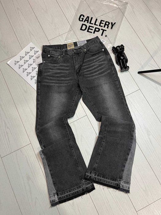 Джинси Gallery Dept Black кльош / галлері депт чорні флейред беггі