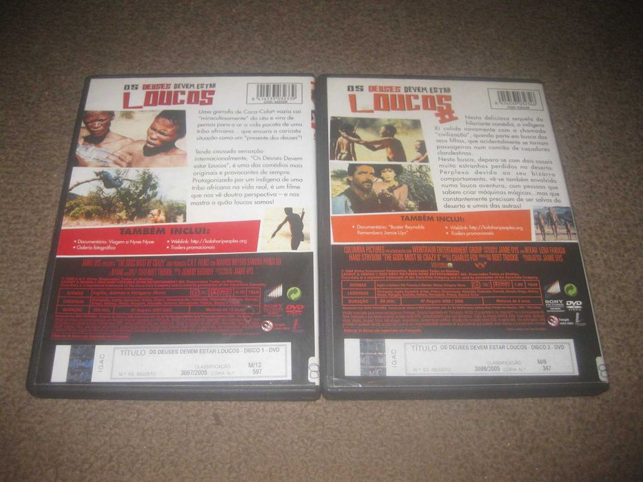 Colecção Completa em DVD "Os Deuses Devem Estar Loucos" Raros!
