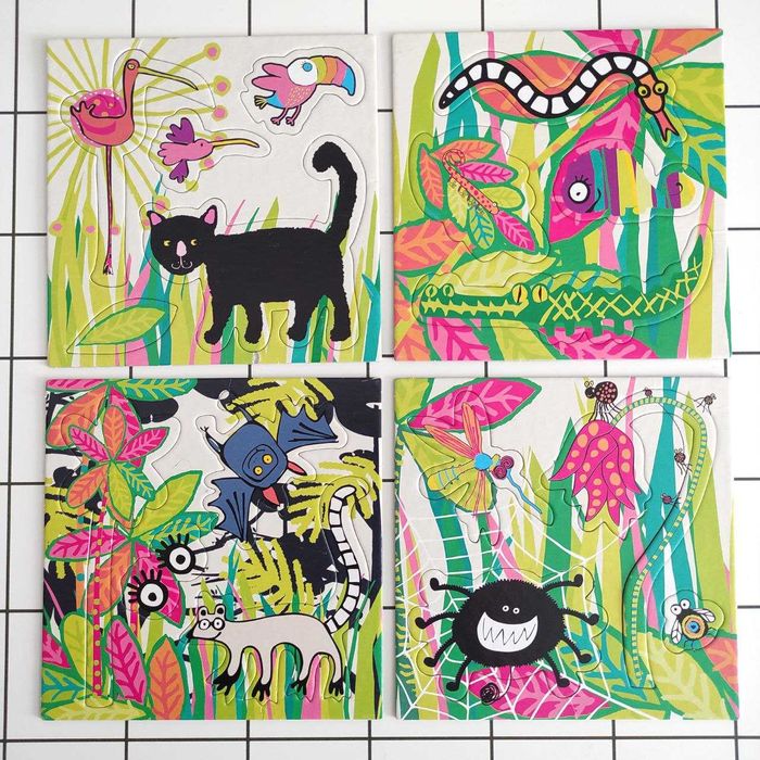 Puzzle Szablony do rysowania Granna Dzika Amazonia 3–8 lat