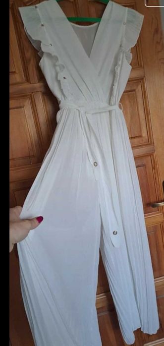 Długi kombinezon plisowany