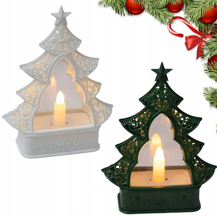 Choinka LED  OZDOBA ŚWIĄTECZNA NA baterie ŚWIECA dekoracyjna 16,5cm
