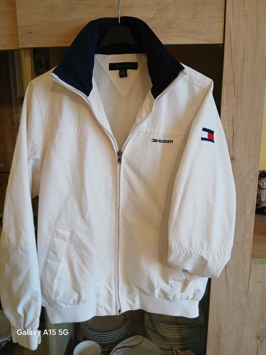 Biała przejściowa kurtka męska Tommy Hilfiger XS