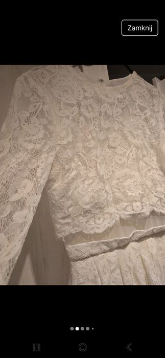 Suknia ślubna Asos 38 M boho piękna skromna