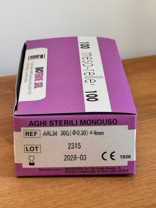 Agulhas de Mesoterapia Meso-relle 100 Biotekne SRL (PORTES GRÁTIS)
